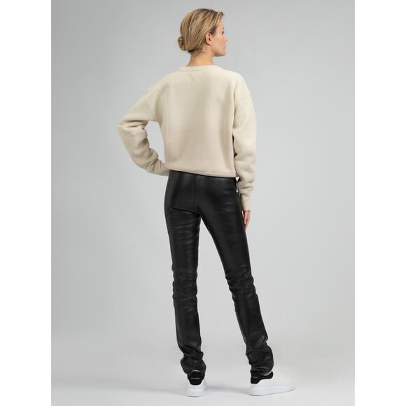 Zinga Black 100% Lamb Leather Stretch Uma Leggings 34 XS-S $695 - Picture 2 of 10